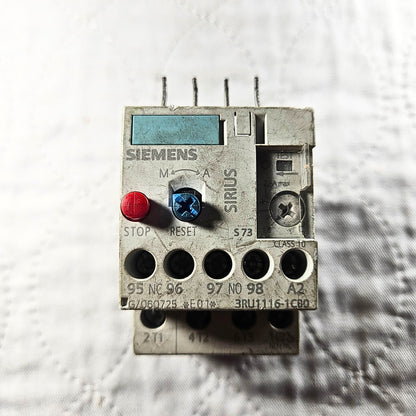 Siemens SIRIUS 3RU1116-1CB0 overload relay 1.6-2.4A Class 10 for motor control and industrial automation systems