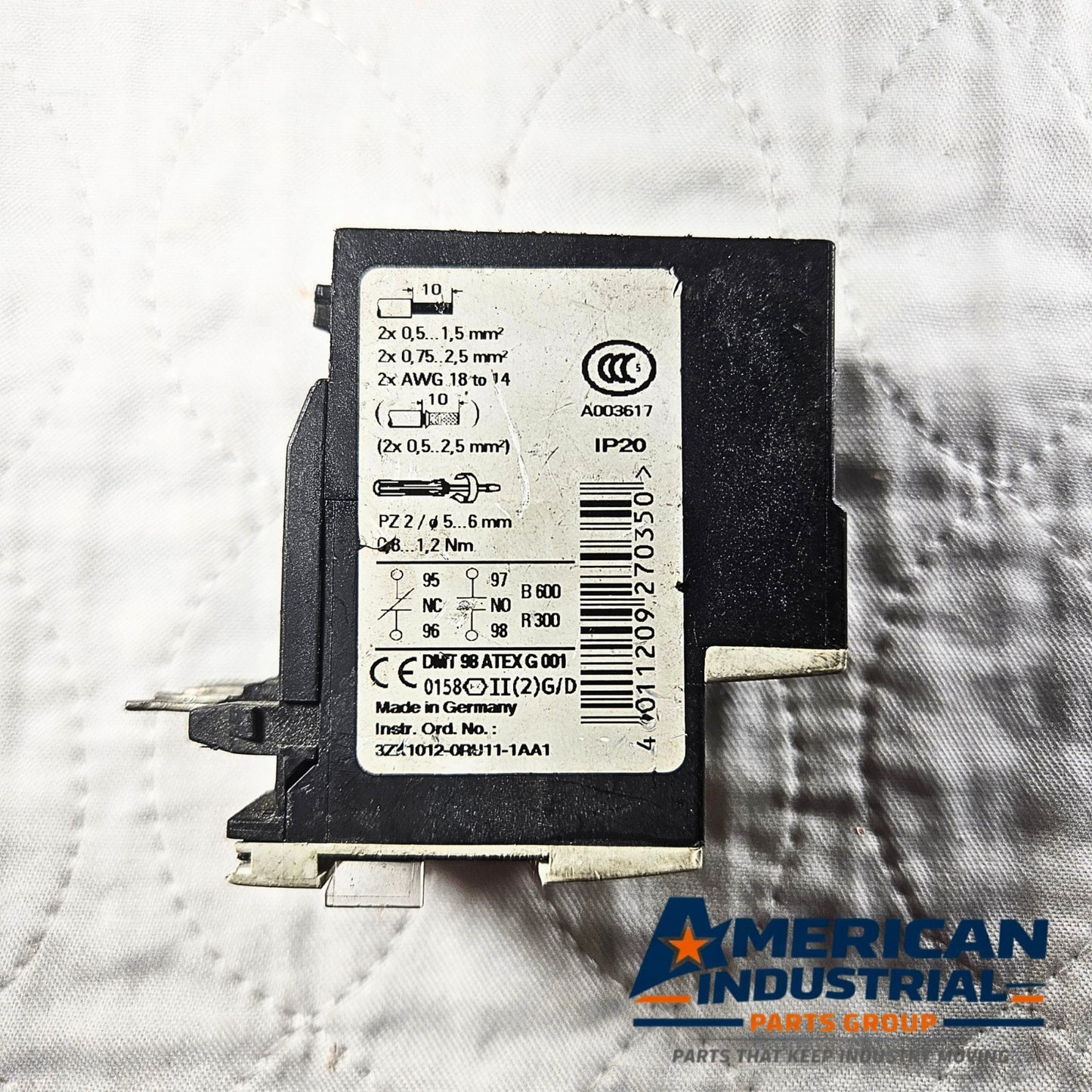 Siemens SIRIUS 3RU1116-1CB0 overload relay 1.6-2.4A Class 10 for motor control and industrial automation systems