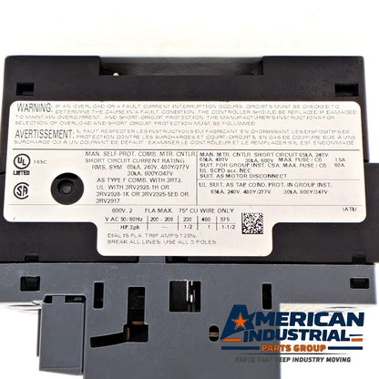 Siemens SIRIUS 3RV2011-1BA15 motor starter protector 1.4-2A S00 Class 10 for motor control panels from American Industrial Parts Group