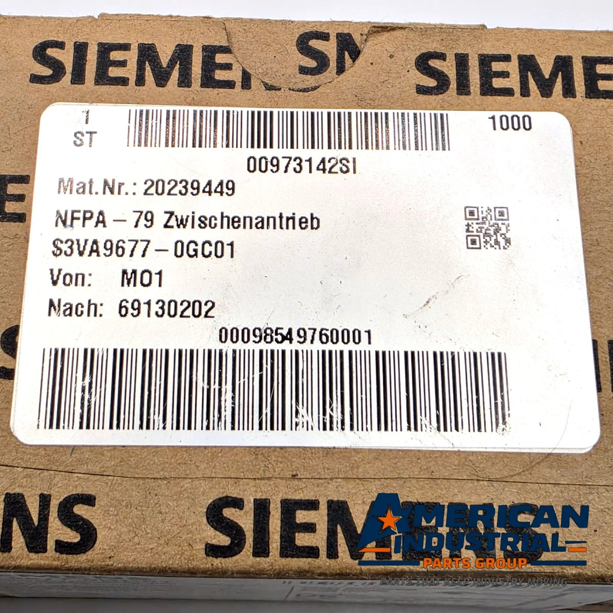 Siemens 3VA9677-0GC01 supplementary handle for 3VA breaker door-mounted rotary operator from American Industrial Parts Group