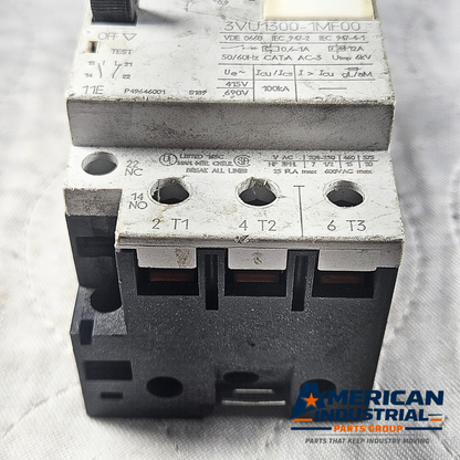 Siemens 3VU1300-1MF00 motor starter protector 0.6-1A for motor control and industrial automation systems