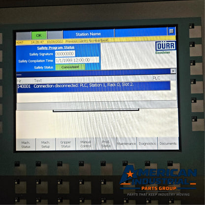 Siemens 6AV6643-0DD01-1AX1 SIMATIC MP 277 10.4 inch key HMI multi panel operator interface for industrial machine control