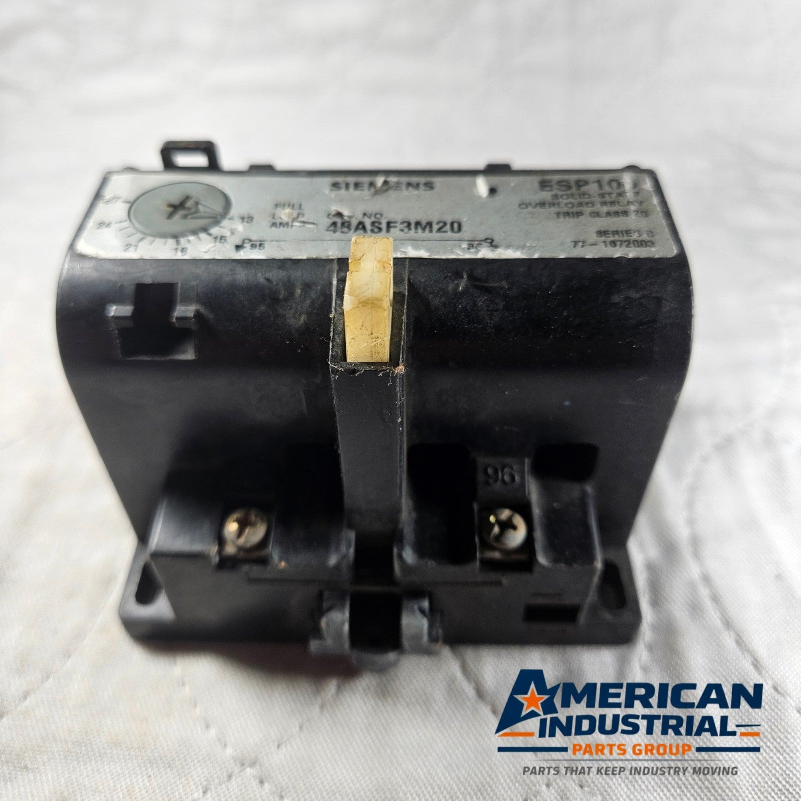 Siemens ESP100 45ASF3M20 overload relay 13-27A 600VAC for motor control and industrial automation systems