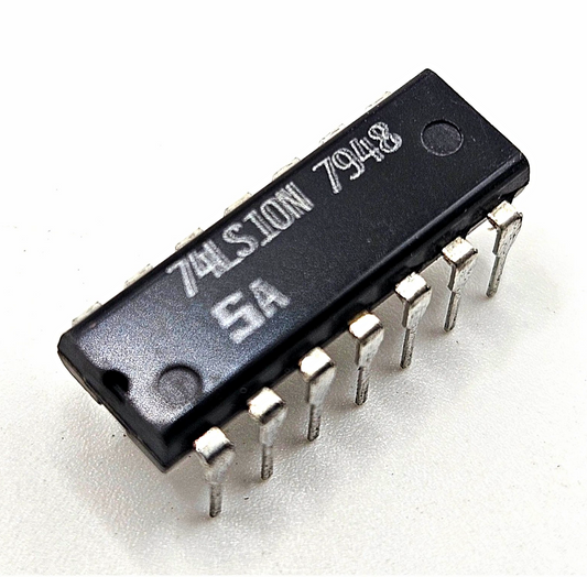 Signetics 74LS10N triple 3-input NAND gate TTL DIP-14 vintage new old stock for legacy logic repair