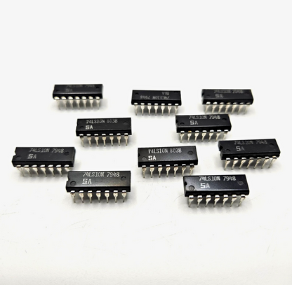 Lot of 10 Signetics 74LS10N triple 3-input NAND gate TTL DIP-14 vintage new old stock for legacy logic repair