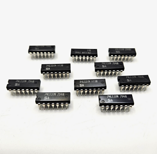 Lot of 10 Signetics 74LS10N triple 3-input NAND gate TTL DIP-14 vintage new old stock for legacy logic repair