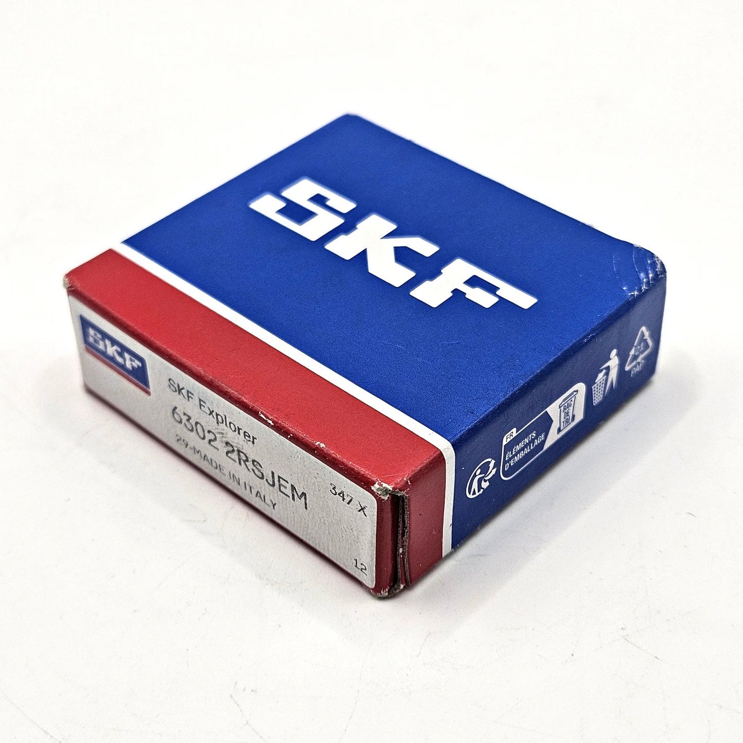 SKF 6302-2RSJEM deep groove ball bearing 15x42x13mm sealed for industrial machinery and MRO