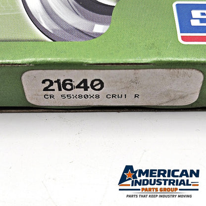 SKF CR 21640 radial shaft oil seal 55x80x8mm CRW1 R nitrile for rotating equipment and MRO