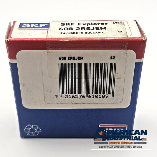 SKF Explorer 608 2RSJEM double sealed deep groove ball bearing 8x22x7mm C3 clearance for electric motors and industrial maintenance