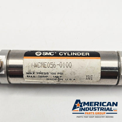 SMC NCME056-0100 pneumatic air cylinder for industrial automation and MRO applications. American Industrial Parts Group.