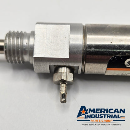 SMC NCME056-0100 pneumatic air cylinder for industrial automation and MRO applications. American Industrial Parts Group.