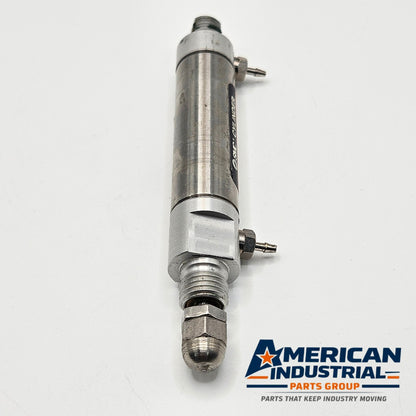 SMC NCME056-0100 pneumatic air cylinder for industrial automation and MRO applications. American Industrial Parts Group.