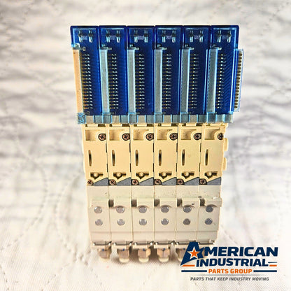 SMC SJ3160/SJ3260 solenoid valve manifold assembly 6-station for pneumatic automation systems and industrial control