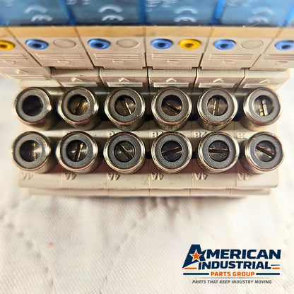 SMC SJ3160/SJ3260 solenoid valve manifold assembly 6-station for pneumatic automation systems and industrial control