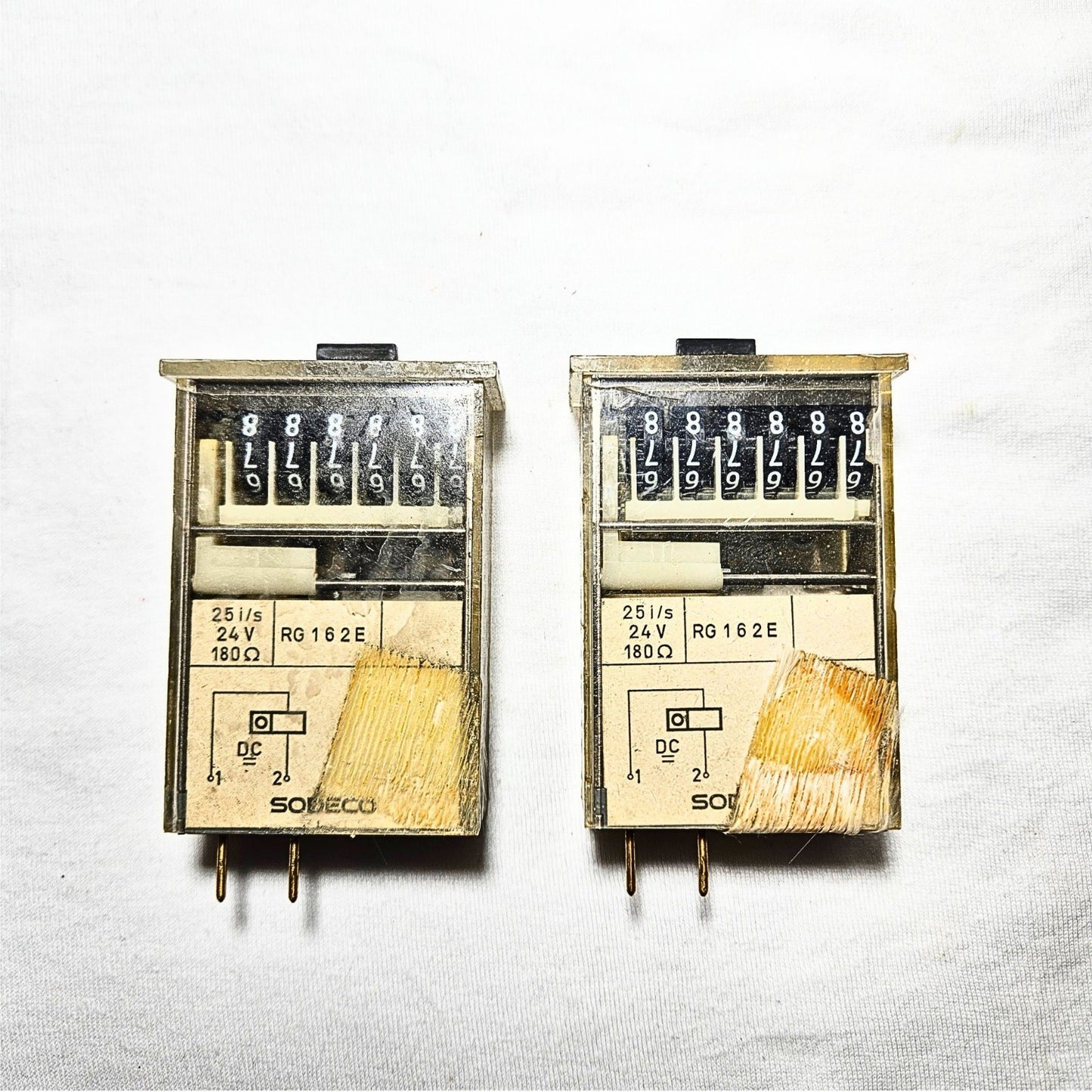 SODECO RG162E 24V 25i/s electromechanical counter for industrial automation systems and control panels