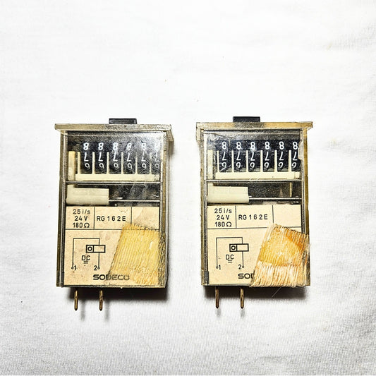 SODECO RG162E 24V 25i/s electromechanical counter for industrial automation systems and control panels
