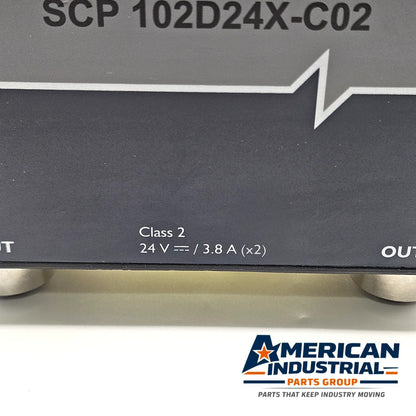 SolaHD SCP102D24X-C02 IP67 dual 24VDC 3.8A power supply for industrial automation systems and machine-mount control panels