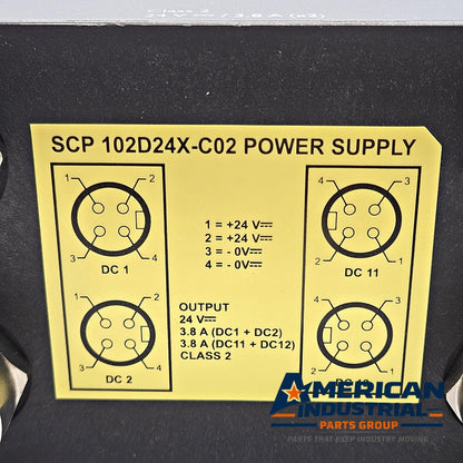 SolaHD SCP102D24X-C02 IP67 dual 24VDC 3.8A power supply for industrial automation systems and machine-mount control panels