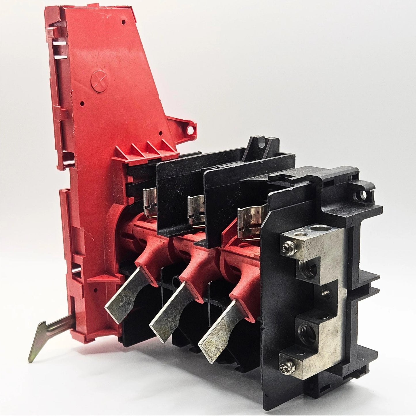 Square D 3-pole disconnect switch interior knife blade assembly for industrial electrical panels and MRO applications