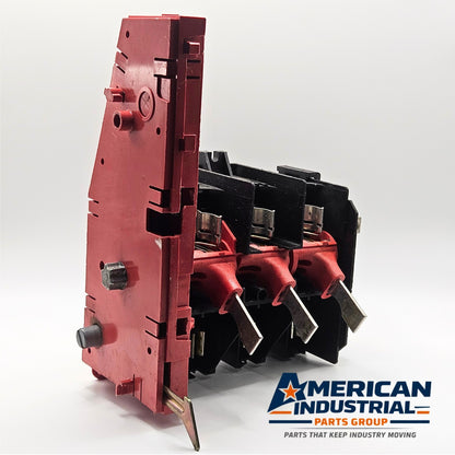 Square D 3-pole disconnect switch interior knife blade assembly for industrial electrical panels and MRO applications
