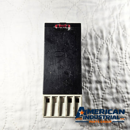 Square D Class 8430 Type DKR contact amplifier relay label detail, industrial automation MRO control panel relay. American Industrial Parts Group.