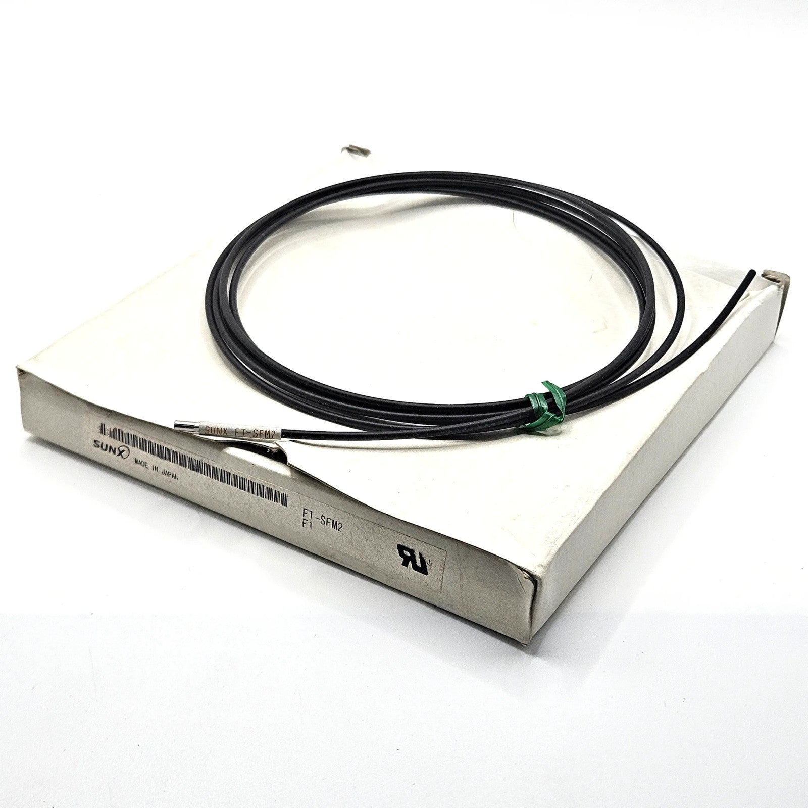 SUNX FT-SFM2 through-beam fiber optic sensor cable 2m free-cut 2.5mm heads for industrial object detection