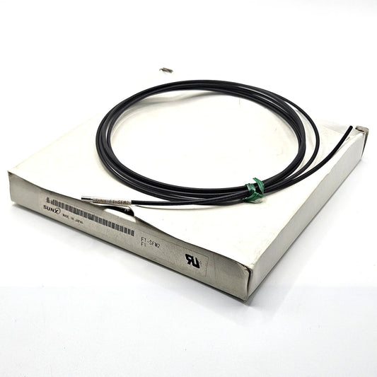 SUNX FT-SFM2 through-beam fiber optic sensor cable 2m free-cut 2.5mm heads for industrial object detection