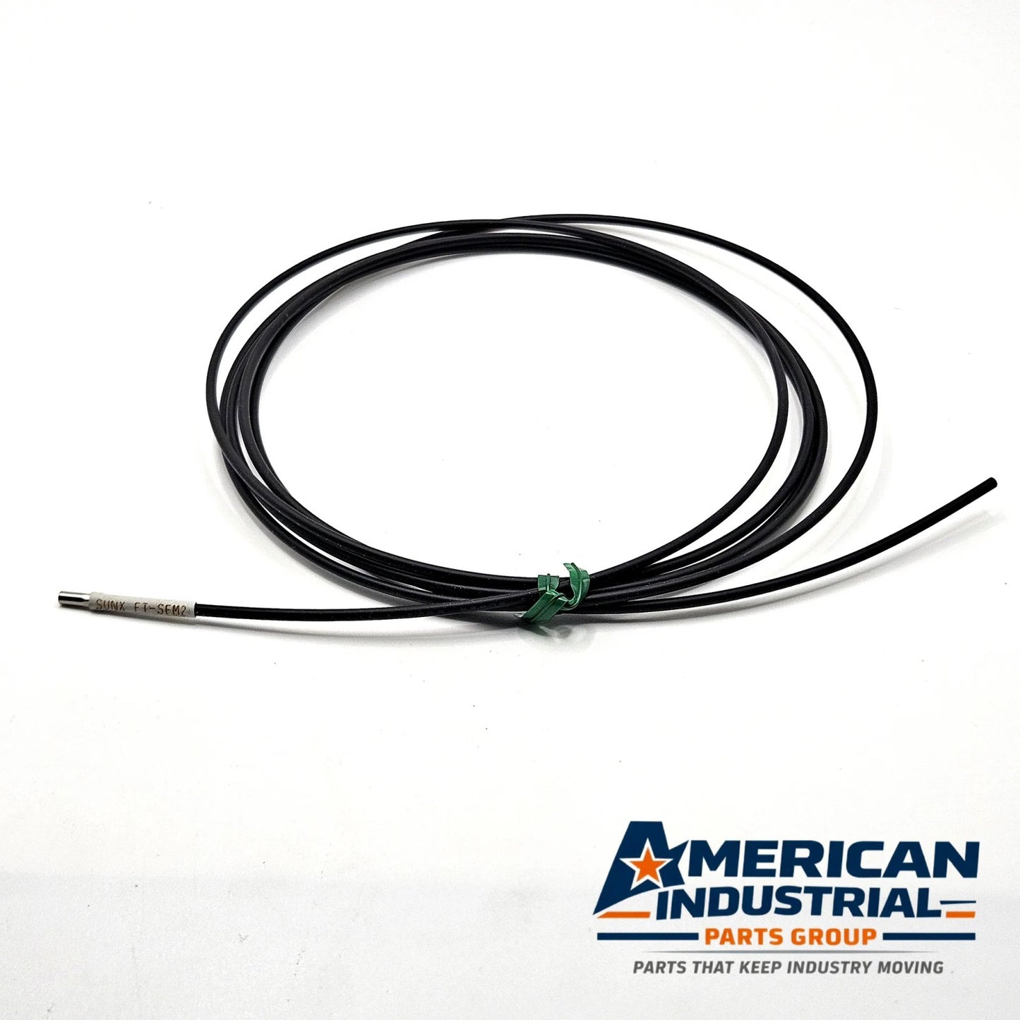SUNX FT-SFM2 through-beam fiber optic sensor cable 2m free-cut 2.5mm heads for industrial object detection