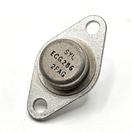Lot of 9 Sylvania ECG286 NPN silicon power transistors TO-66 300V 2A vintage new old stock for TV and amplifier repair