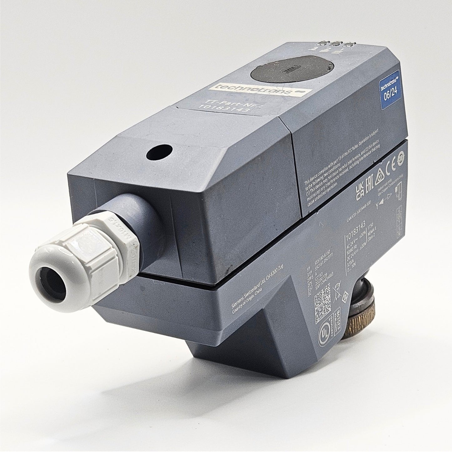 Technotrans 10183143 electromotor valve actuator 24VAC/DC for cooling systems and industrial automation applications