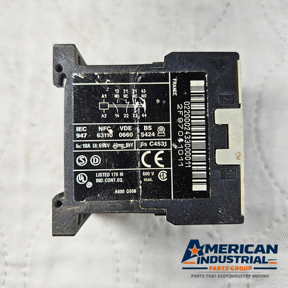 Telemecanique CA4KN22 control relay for industrial automation and MRO auxiliary contactor applications. American Industrial Parts Group.
