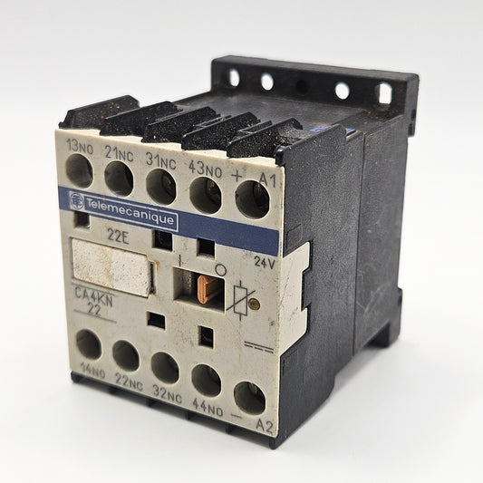Telemecanique CA4KN22 control relay for industrial automation and MRO auxiliary contactor applications. American Industrial Parts Group.