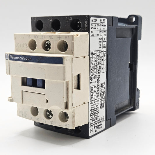 Telemecanique LC1D18BL contactor for industrial automation and MRO motor control applications. American Industrial Parts Group.