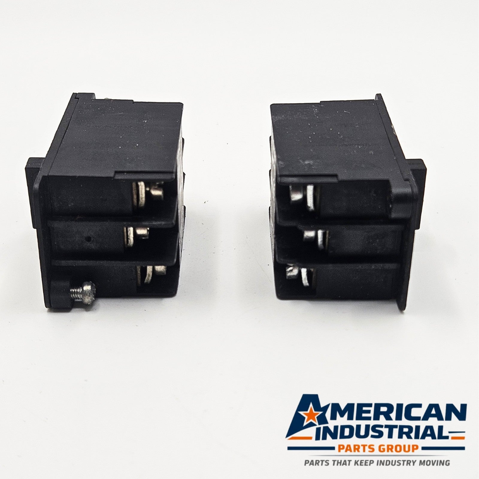 Telemecanique XEN-G1191 auxiliary contact block lot of 2 for industrial automation and MRO control panel applications. American Industrial Parts Group.