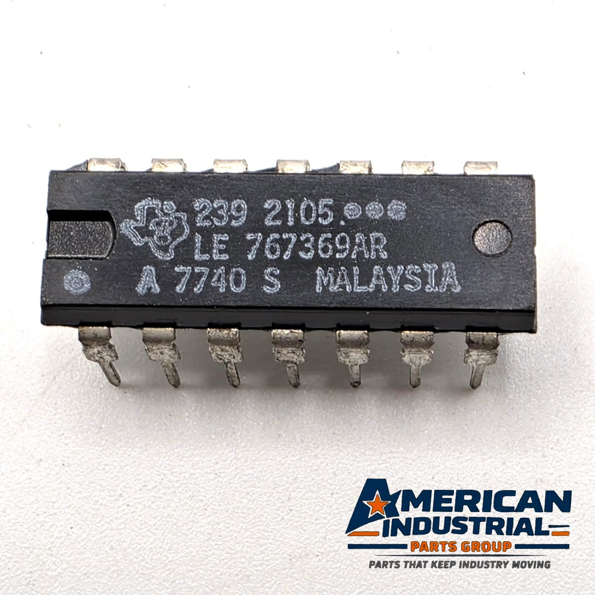 Texas Instruments 239 2105 house-numbered IC 14-pin DIP 1977 for vintage equipment repair from American Industrial Parts Group