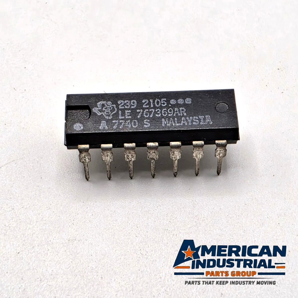 Texas Instruments 239 2105 house-numbered IC 14-pin DIP 1977 for vintage equipment repair from American Industrial Parts Group