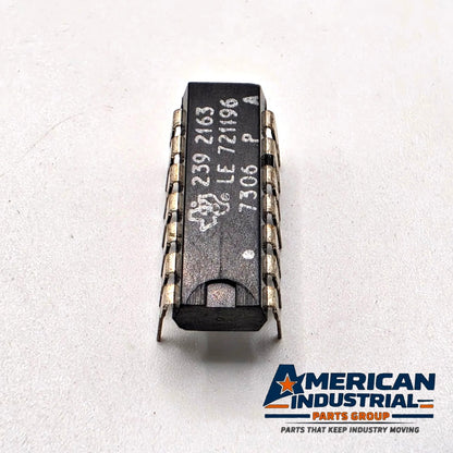 Texas Instruments 239 2163 house-numbered IC 14-pin DIP 1973 for vintage equipment repair from American Industrial Parts Group