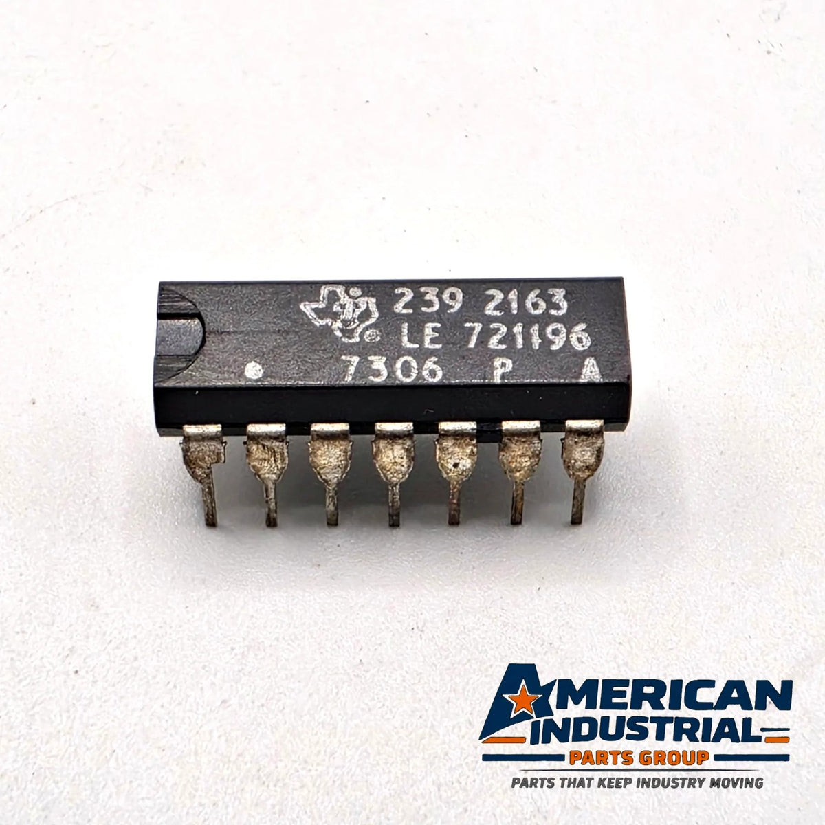 Texas Instruments 239 2163 house-numbered IC 14-pin DIP 1973 for vintage equipment repair from American Industrial Parts Group