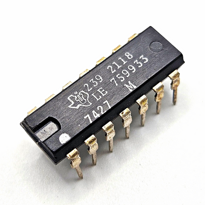 Texas Instruments 2392118 LE759933 14-pin DIP integrated circuit new old stock for vintage electronics repair and board restoration