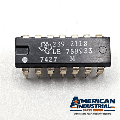 Lot of 10 Texas Instruments 2392118 LE759933 14-pin DIP integrated circuit new old stock for vintage electronics repair and board restoration