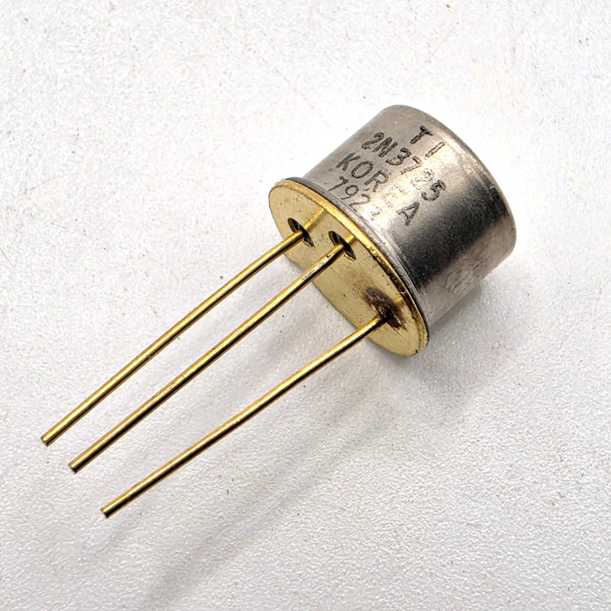 Texas Instruments 2N3725 NPN switching transistor 50V 1.2A TO-39 gold leads for vintage equipment repair from American Industrial Parts Group