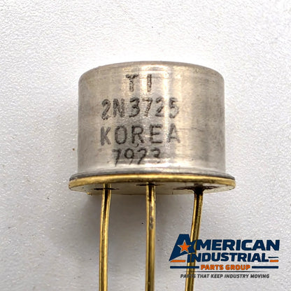 Texas Instruments 2N3725 NPN switching transistor 50V 1.2A TO-39 gold leads for vintage equipment repair from American Industrial Parts Group