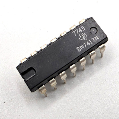 Lot of 10 Texas Instruments SN7413N dual 4-input NAND Schmitt triggers TTL DIP-14 for vintage logic repair from American Industrial Parts Group