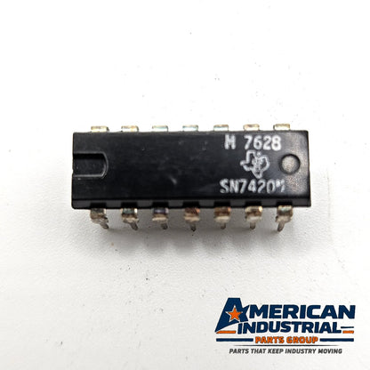 Lot of 10 Texas Instruments SN7420N dual 4-input NAND gate TTL DIP-14 vintage new old stock for legacy logic repair