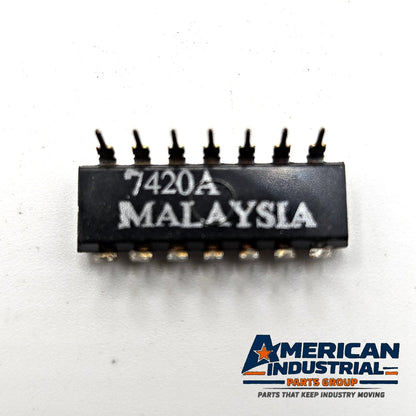 Lot of 10 Texas Instruments SN7420N dual 4-input NAND gate TTL DIP-14 vintage new old stock for legacy logic repair