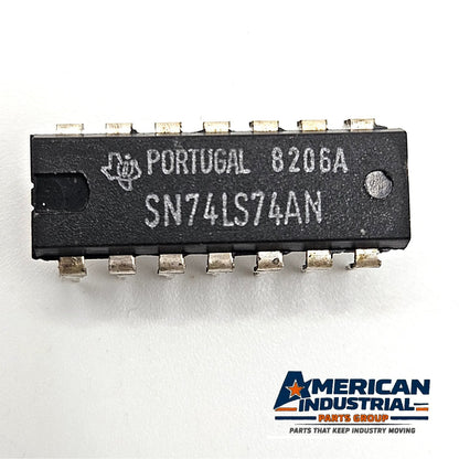 Texas Instruments SN74LS74AN dual D flip-flop 14-pin DIP for vintage electronics repair and TTL logic circuits
