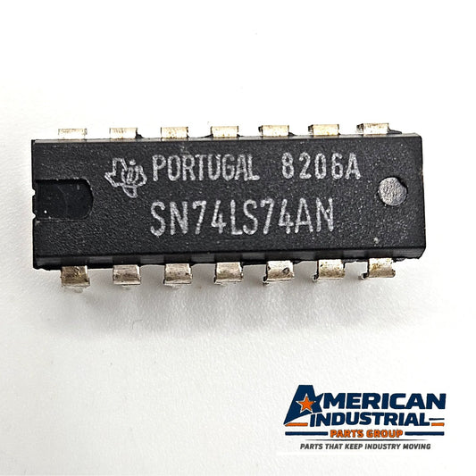 Texas Instruments SN74LS74AN dual D flip-flop 14-pin DIP for vintage electronics repair and TTL logic circuits