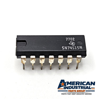 Texas Instruments SN74S15N triple 3-input AND gate open collector DIP-14 vintage new old stock for legacy logic repair