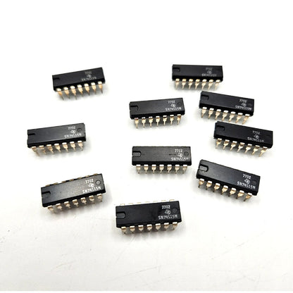 Lot of 10 Texas Instruments SN74S15N triple 3-input AND gate open collector DIP-14 vintage new old stock for legacy logic repair