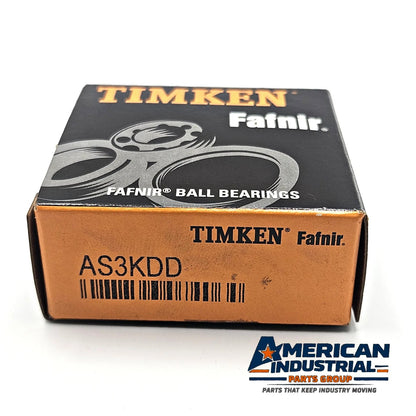 Timken Fafnir AS3KDD Z8 FS50160 double shielded stainless steel radial ball bearing 3/8 inch bore for industrial maintenance